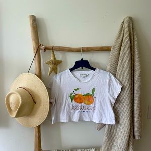 Fiorucci Peach Crop Top XL